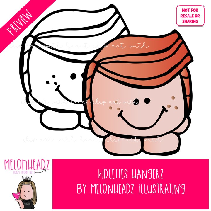 Kidlettes Hangerz clip art, topper COMBO PACK - Image 2