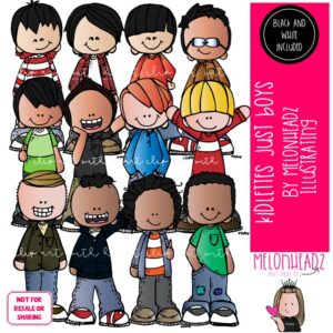 Kidlettes clip art, Just Boys, male COMBO PACK