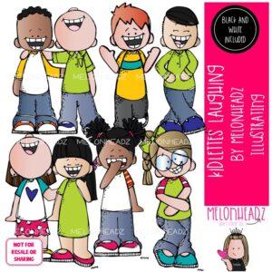 Kidlettes clip art 2019, Laughing, Happy Mini