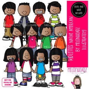 Kidlettes clip art, Native American clip art COMBO PACK
