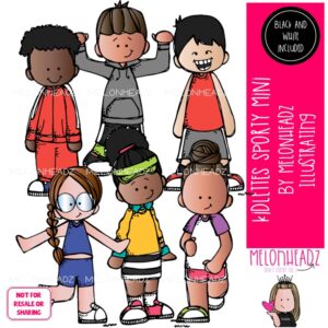 Kidlettes clip art, Sporty clip art, Athletic clip art, Sports clip art Mini
