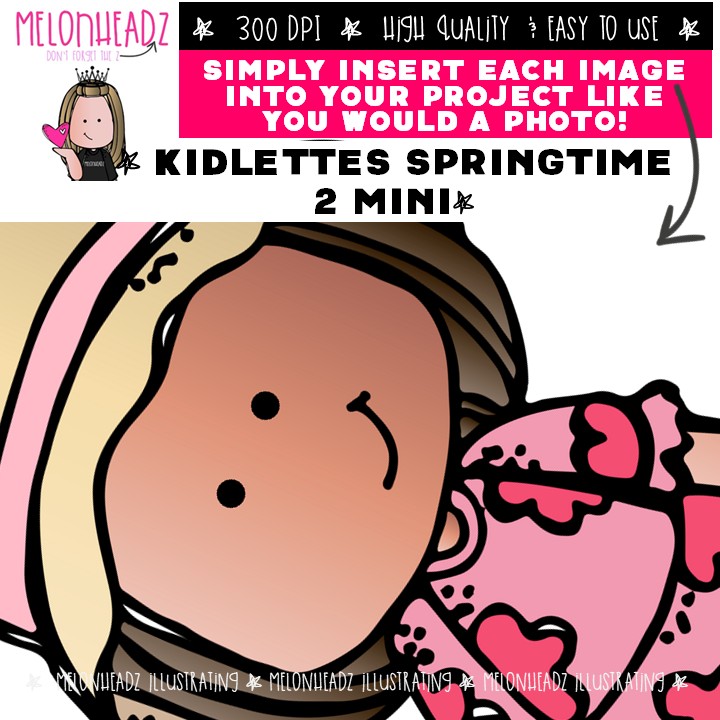 Kidlettes clip art, Springtime 2, Easter Mini - Image 3
