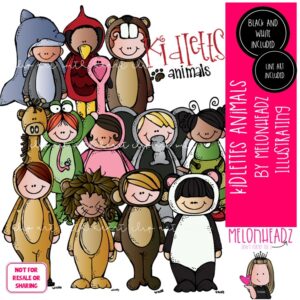 Kidlette Animals clip art, Costume clip art, Halloween clip art COMBO PACK