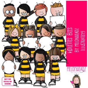 Kidlette clip art, Bees clip art, Spelling Bee clip art, Costume COLORED Version