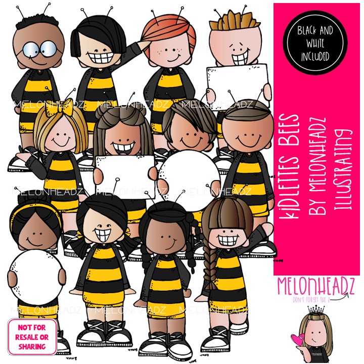 Kidlettes clip art, Bee clip art, Spelling Bee clip art, Costume COMBO PACK