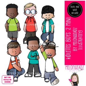 Kidlettes clip art, Boys 2 Mini