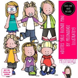Kidlettes clip art, Girls, Blonde Mini