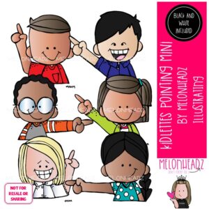 Kidlettes clip art, Pointing, Hangerz Mini