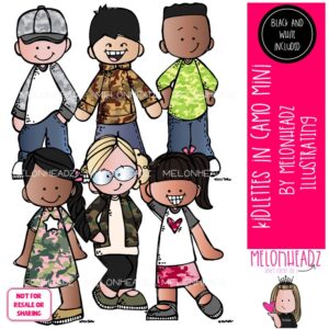 Kidlettes clip art, Camo, camouflage Mini