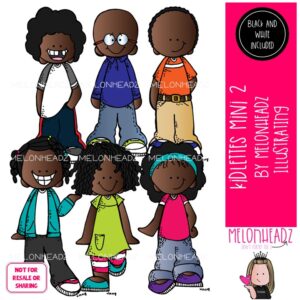 Kidlettes 2 clip art, of color, African American Mini