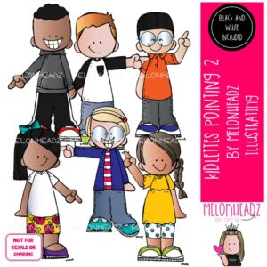 Kidlettes 2 clip art, Pointing, kids Mini