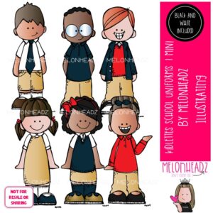 Kidlettes School Uniforms 1 clip art, dress code Mini