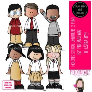 Kidlettes School Uniform 2 clip art, dress code Mini