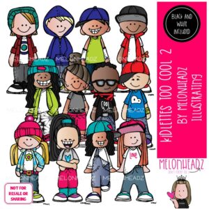 Kidlettes clip art, Too Cool 2, trendy COMBO PACK