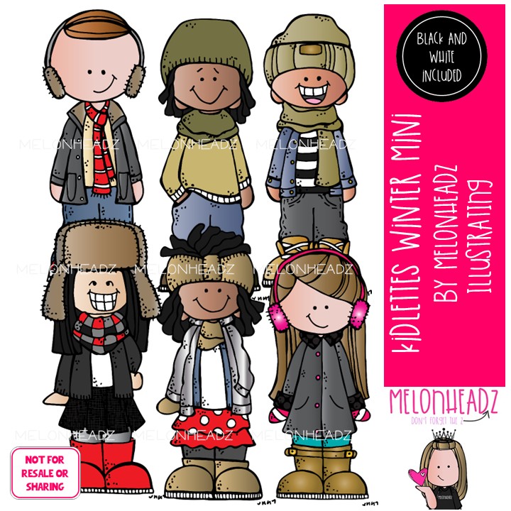Kidlettes clip art, Winter clip art Mini