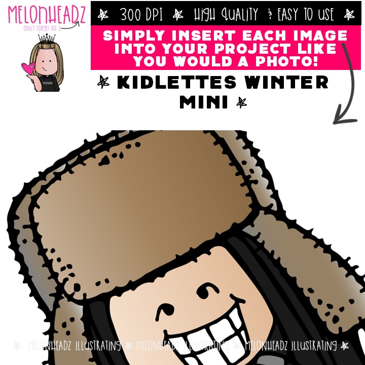 Kidlettes clip art, Winter clip art Mini - Image 3
