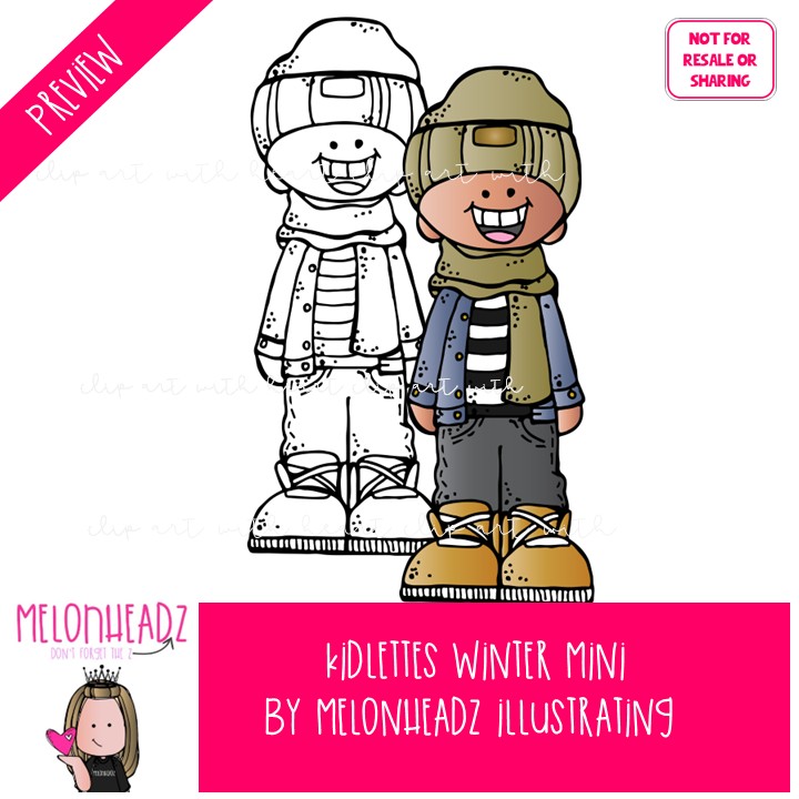 Kidlettes clip art, Winter clip art Mini - Image 2