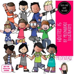 Kidlettes clip art 15, kids clip art COMBO PACK