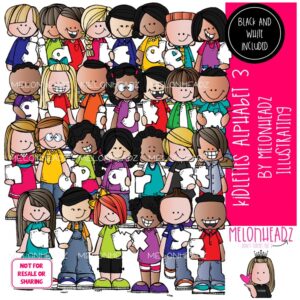 Kidlettes Alphabet clip art 3, Letters clip art, puctuation COMBO PACK