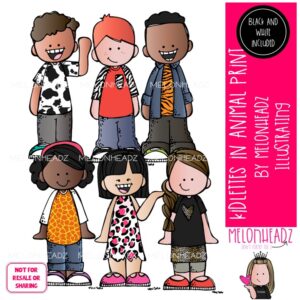 Kidlettes in Animal Print clip art, animal pattern clip art Mini