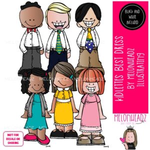 Kidlettes clip art, Best Dress clip art, Sunday Best clip art Mini