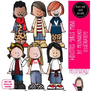Kidlettes clip art, Girls clip art Mini