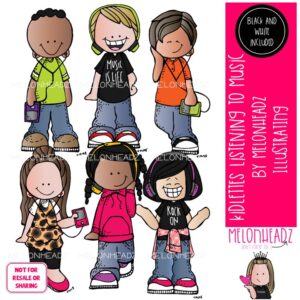 Kidlettes Listening to Music, technology, headphones Mini