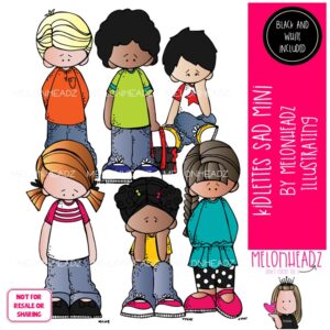 Kidlettes clip art, Sad clip art, Feelings clip art, Emotions clip art Mini