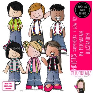 Kidlettes clip art, Suspenders and Bow Ties Mini