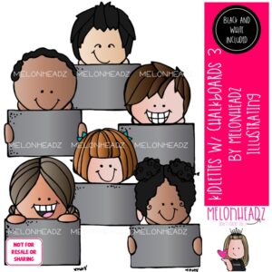 Kidlettes with Chalkboards clip art 3, blackboard clip art Mini