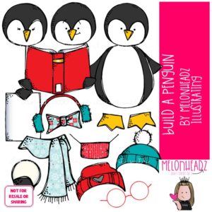 Build A Penguin clip art, Flightless bird clip art COLORED Version
