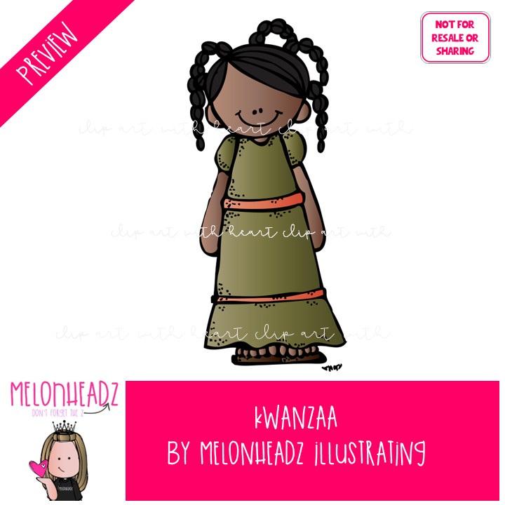 Kwanzaa clip art, Kinara clip art COLORED Version - Image 2