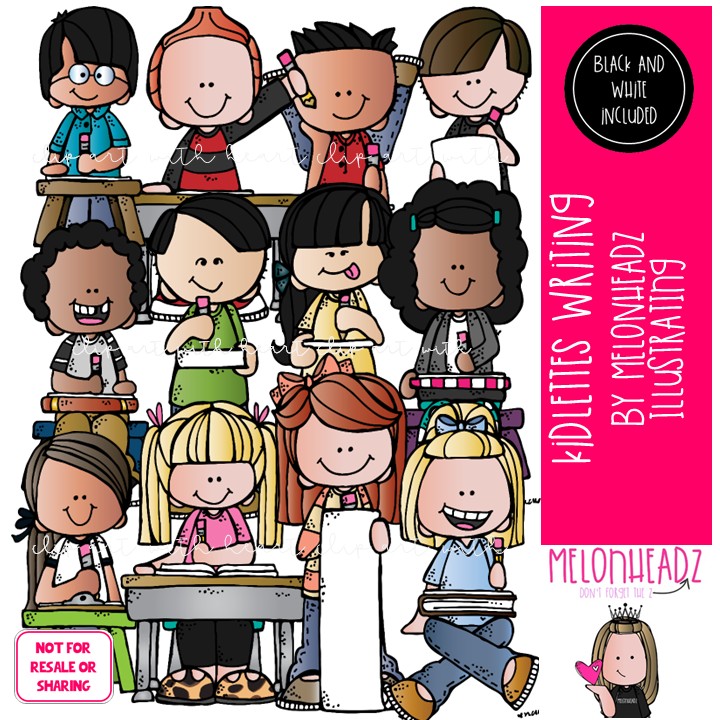 Kidlettes Writing clip art, Writers clip art COMBO PACK