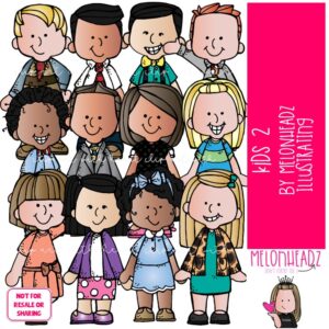 Kids clip art 3 COLORED Version