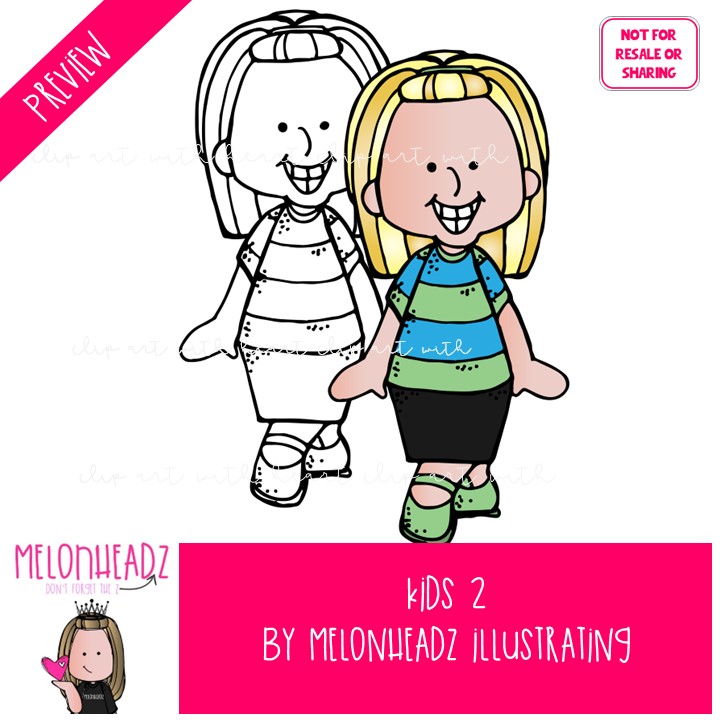 Kids clip art 2 COMBO PACK - Image 2