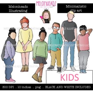 Kids clip art, Minimal Style Mini