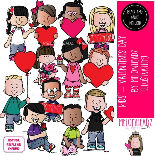 Kids clip art - Valentines Day - COMBO PACK