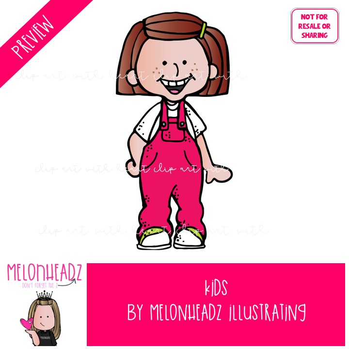 Kids clip art 1 Colored Version - Image 2