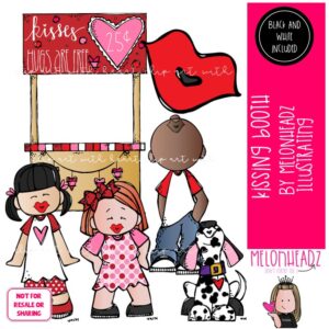 Kissing Booth clip art, Valentine's Day clip art Mini