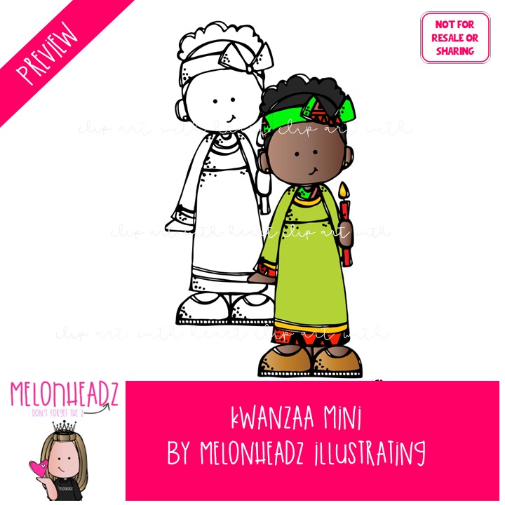 Kwanzaa clip art, kinara clip art Mini - Image 2