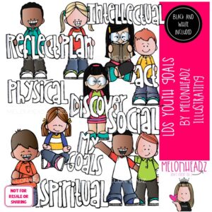 LDS Youth Goals clip art, young men, young women COMBO PACK