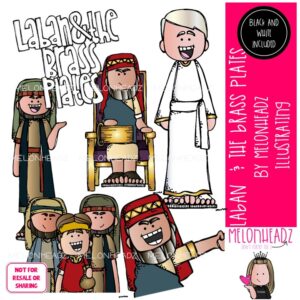 Laban and the brass plates clip art, LDS, Book of Mormon Mini