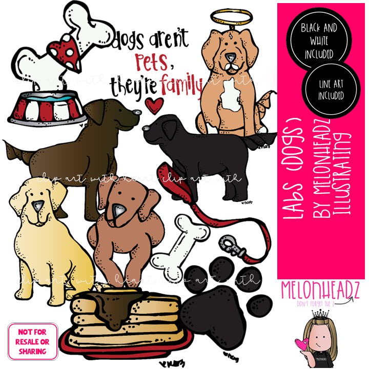 Dog clip art, Labs, Labrador, pet COMBO PACK