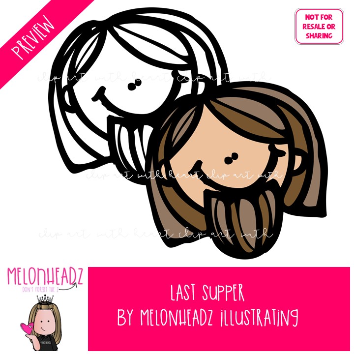 Last Supper clip art, Bible, Jesus COMBO PACK - Image 2