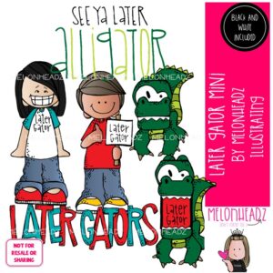 Later Gator clip art, Late arrival clip art, School clip art Mini