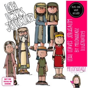 Lehi leaves Jerusalem clip art, LDS, Book of Mormon Mini