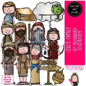 Lehi's Family clip art, LDS, Book of Mormon COMBO PACK