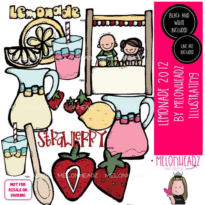 Lemonade clip art 2012, stand, strawberry COMBO PACK