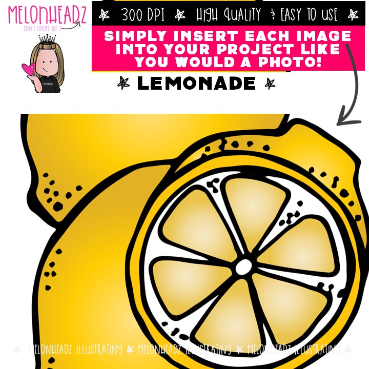 Lemonade Stand clip art 2017, fund raiser COLORED Version - Image 3