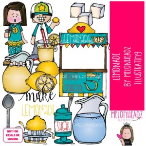 Lemonade Stand clip art 2017, fund raiser COLORED Version